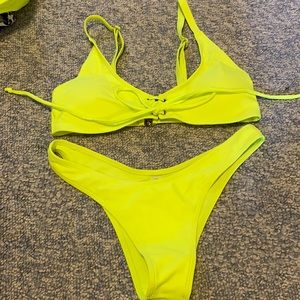 Zaful bathing suit neon yello